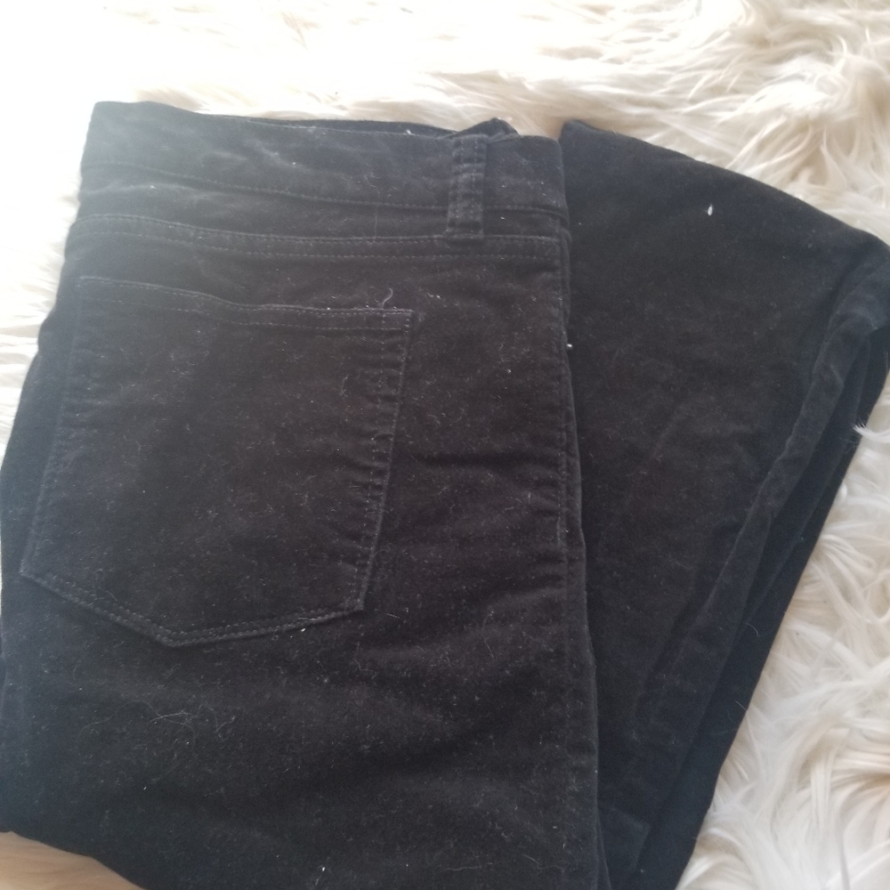 J crew black velvet jeans